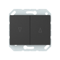 Кнопки управления жалюзи Vilma XP500, 2-клавишный, без рамки, антрацит