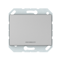 Выключатель Vilma XP500, 1-клавишный, с подсветкой, без рамки, металлик