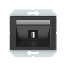 USB розетка XP500, без рамки, антрацит