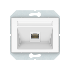 Компьютерная розетка Vilma XP500, одноместная (1ХRJ45 CAT5E UTP), без рамки, белая
