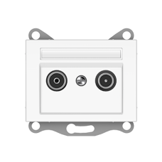 Антенная розетка Vilma XP500, конечная (TV+R), без рамки, белый