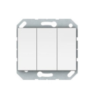 Выключатель Vilma XP500, 3-клавишный, без рамки, белый