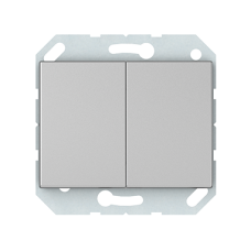Выключатель Vilma XP500, 2-клавишный (IP44), без рамки, металлик