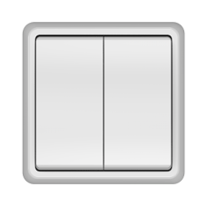 Выключатель Vilma ST150, 2-клавишный, с рамкой, серый