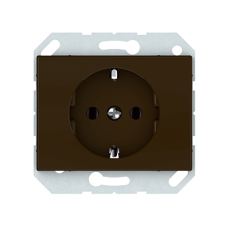Розетка Vilma XP500, с заземлением, без рамки, коричневая