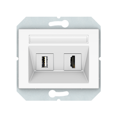 HDMI/USB розетка XP500 (HDMIXUSB), без рамки, белый