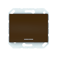 Выключатель Vilma XP500, 1-клавишный, с подсветкой, без рамки, коричневый