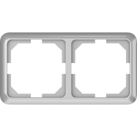 Рамка Vilma LX200, 2-местная, металлик