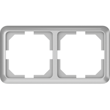 Рамка Vilma LX200, 2-местная, металлик