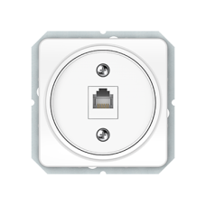 Телефонная розетка Vilma LX200, одноместная (1ХRJ11), без рамки, белая