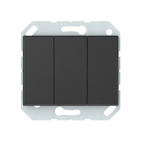 Выключатель Vilma XP500, 3-клавишный, без рамки, антрацит