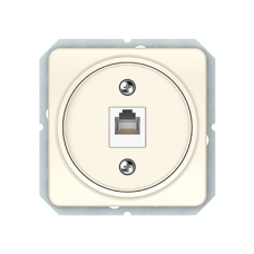 Телефонная розетка Vilma LX200, одноместная (1ХRJ11), без рамки, слоновая кость