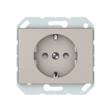 Розетка Vilma XP500, с заземлением и со шторками, без рамки, шампань