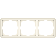 Рамка Vilma LX200, 3-местная, слоновая кость