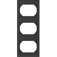 Рамка Vilma XP500, 3-местная, вертикальная, пластик, антрацит