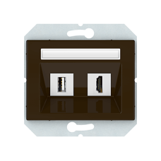 HDMI/USB розетка XP500 (HDMIXUSB), без рамки, коричневый