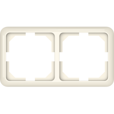 Рамка Vilma LX200, 2-местная, слоновая кость