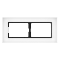 Рамка Vilma XP500, 2-местная, Белое матовое стекло