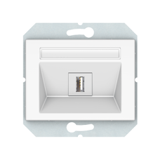 USB розетка XP500, без рамки, белый