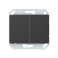 Выключатель Vilma XP500, 2-клавишный, без рамки, антрацит