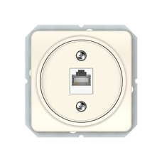 Компьютерная розетка Vilma LX200, одноместная (1ХRJ45 CAT5E UTP), без рамки, слоновая кость