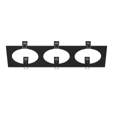 217837 Рамка INTERO 111 Triple QUADRO ЧЕРНЫЙ (в комплекте)