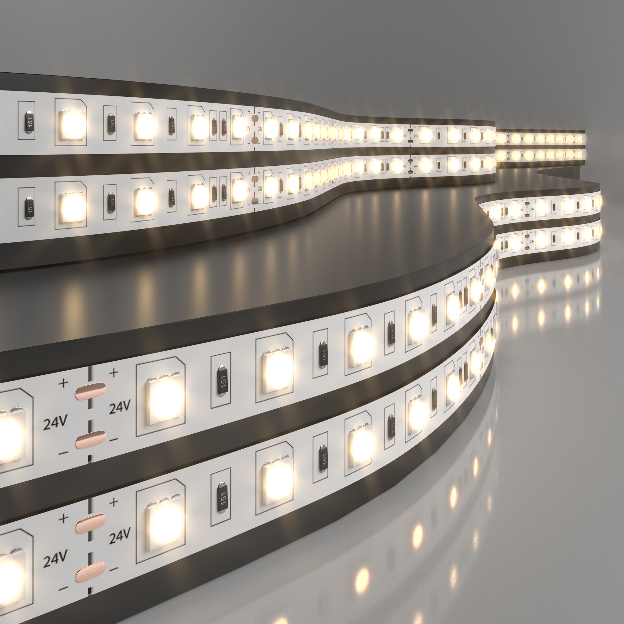Светодиодная лента Лента светодиодная 24V 14,4W 60Led 5050 IP20 теплый белый, 5м Светодиодная лента Лента светодиодная 24V 14,4W 60Led 5050 IP20 теплый белый, 5м