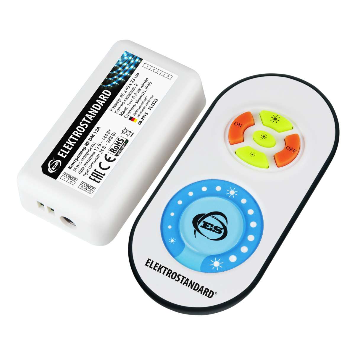 Сенсорный контроллер для монохромной светодиодной ленты с ПДУ 12V (радио) IP40 RF DM 12A Сенсорный контроллер для монохромной светодиодной ленты с ПДУ 12V (радио) IP40 RF DM 12A