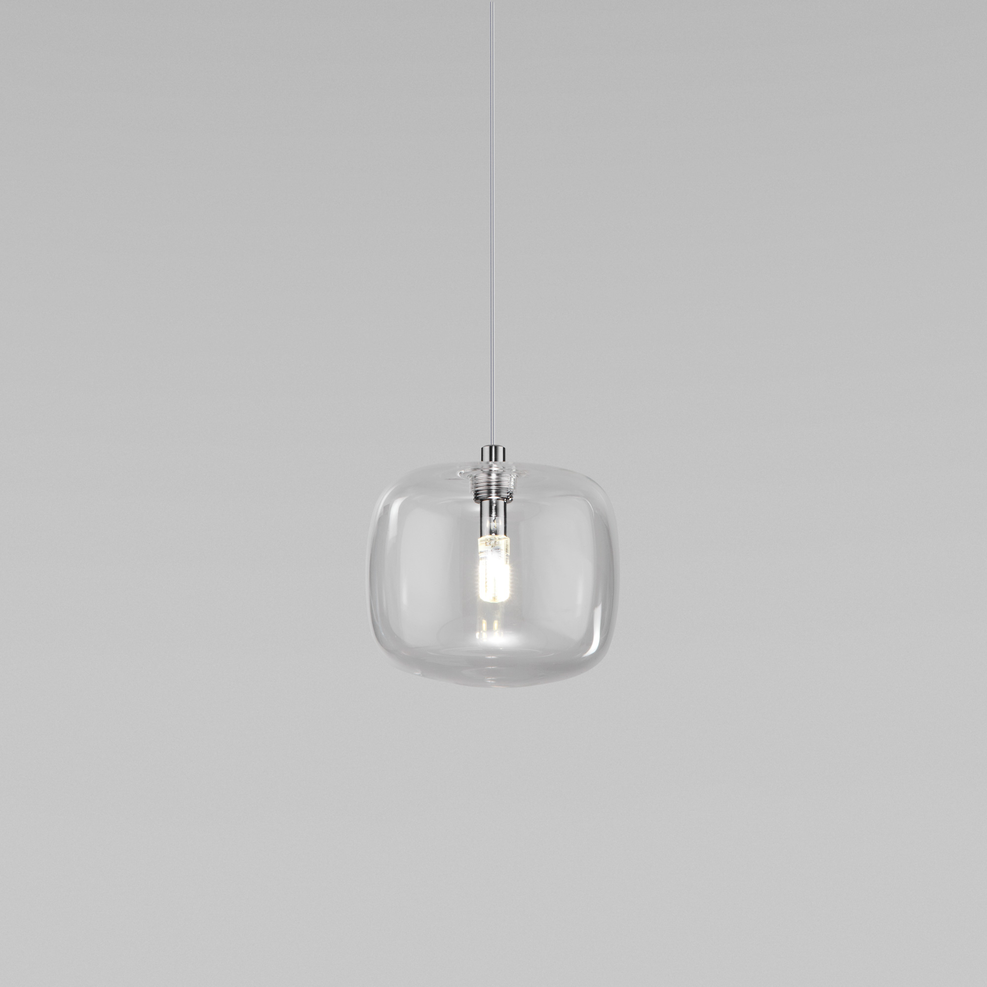 Подвесной светильник со стеклянным плафоном 50128/1 хром Подвесной светильник со стеклянным плафоном 50128/1 хром