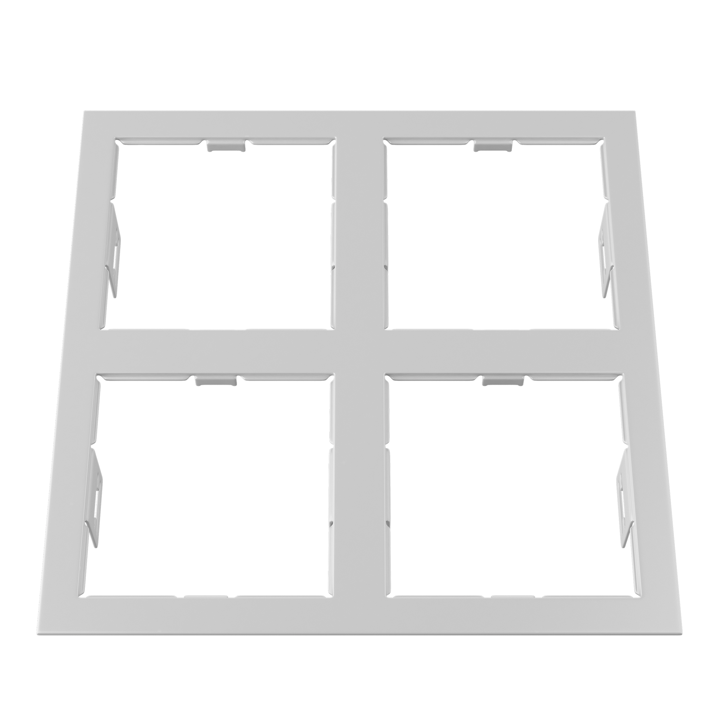 214546 Рамка DOMINO QUADRO 2х2 MR16 БЕЛЫЙ (в комплекте) 214546 Рамка DOMINO QUADRO 2х2 MR16 БЕЛЫЙ (в комплекте)