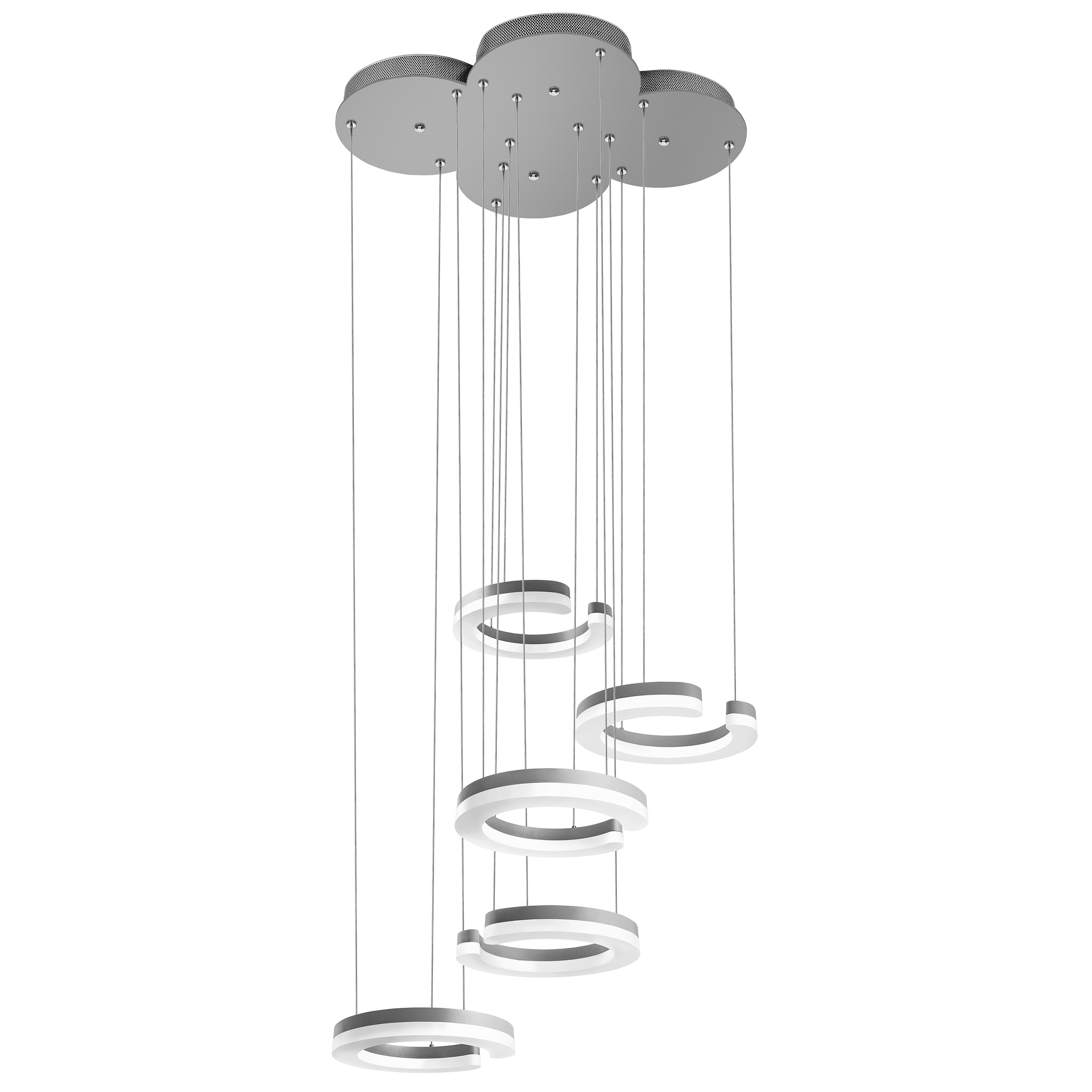763439 Подвес UNITARIO 46W LED 5060LM СЕРЕБРО МАТОВЫЙ 3000K (в комплекте) 763439 Подвес UNITARIO 46W LED 5060LM СЕРЕБРО МАТОВЫЙ 3000K (в комплекте)