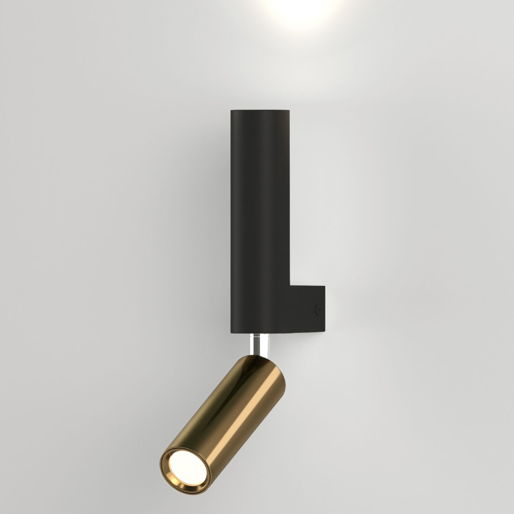 Настенный светильник Pitch 40020/1 LED черный/латунь Настенный светильник Pitch 40020/1 LED черный/латунь