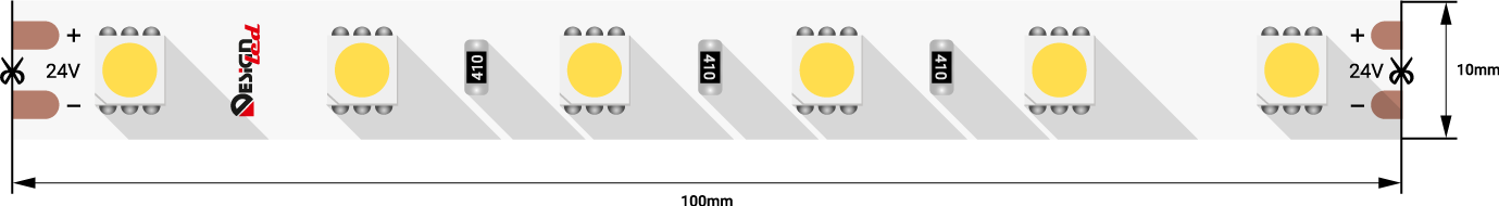 Лента светодиодная LUX, 5050, 60 LED/м, 14,4 Вт/м, 24В, IP33, Теплый белый (2700K) Лента светодиодная LUX, 5050, 60 LED/м, 14,4 Вт/м, 24В, IP33, Теплый белый (2700K)