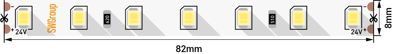 Лента светодиодная ПРО 2835, 84 LED/м, 8,6 Вт/м, 24В , IP20, Цвет: Нейтральный белый Лента светодиодная ПРО 2835, 84 LED/м, 8,6 Вт/м, 24В , IP20, Цвет: Нейтральный белый