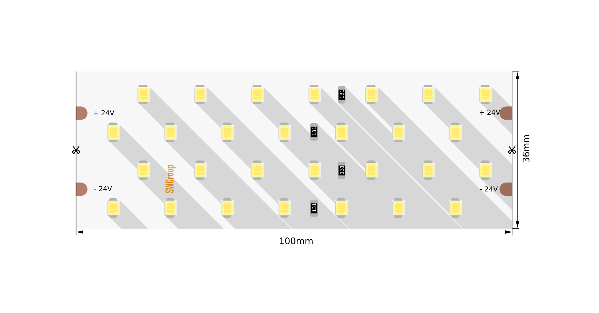 Лента светодиодная ПРО 2835, 280 LED/м, 26 Вт/м, 24В , IP20, Цвет: Теплый белый Лента светодиодная ПРО 2835, 280 LED/м, 26 Вт/м, 24В , IP20, Цвет: Теплый белый