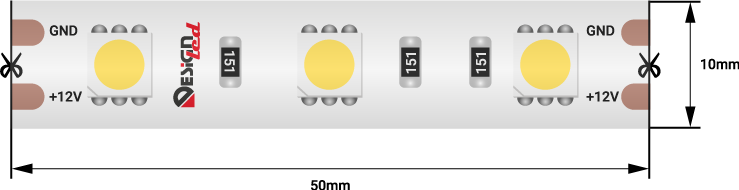 Лента светодиодная LUX, 5050, 60 LED/м, 14,4 Вт/м, 12В, IP65, Нейтральный белый (4000K) Лента светодиодная LUX, 5050, 60 LED/м, 14,4 Вт/м, 12В, IP65, Нейтральный белый (4000K)
