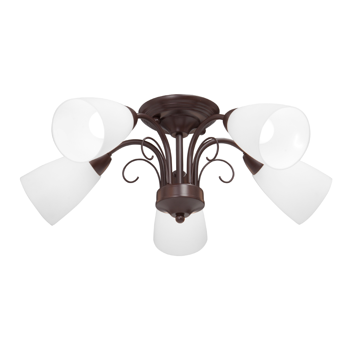 Люстра V3499-7/5PL, 5хЕ14 макс. 40Вт, плафон ПП коричневый матовый Vitaluce Люстра V3499-7/5PL, 5хЕ14 макс. 40Вт, плафон ПП коричневый матовый Vitaluce