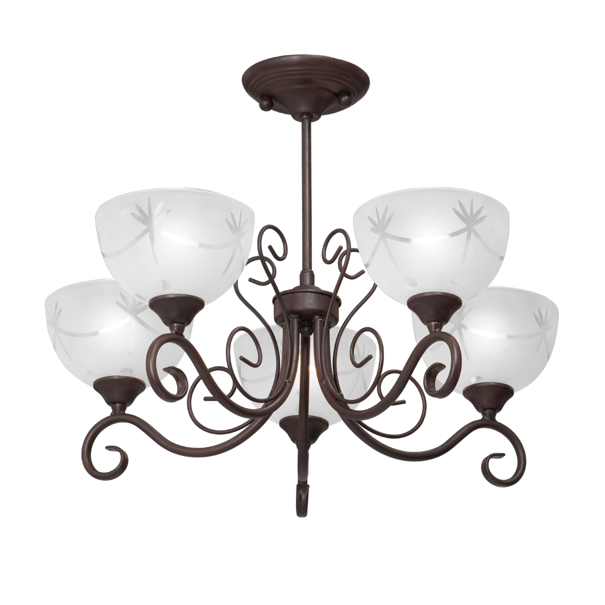 Люстра V3730-7/5PL, 5хЕ14 макс. 60Вт коричневый матовый Vitaluce Люстра V3730-7/5PL, 5хЕ14 макс. 60Вт коричневый матовый Vitaluce