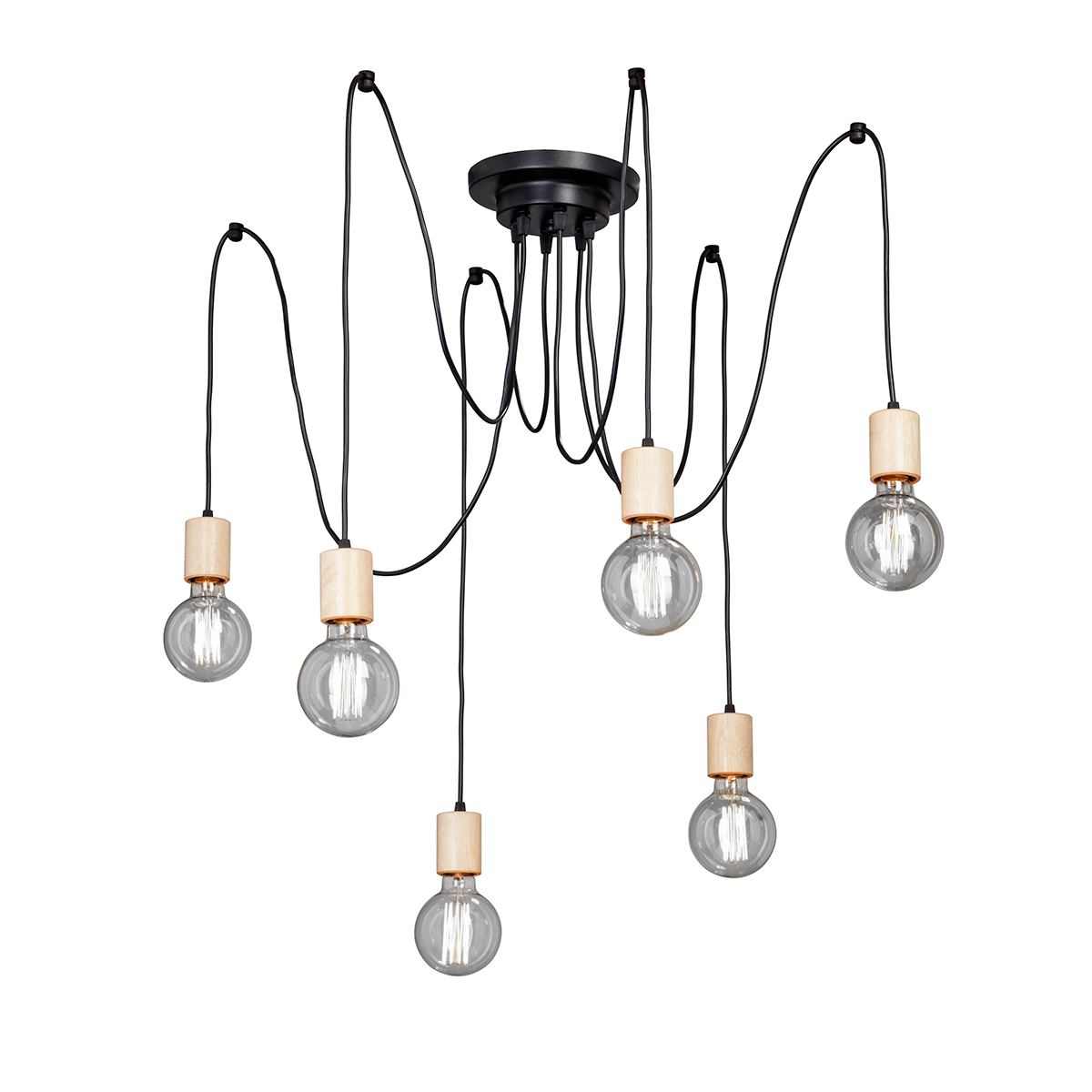 Люстра V4547-1/6PL, 6хЕ27 макс. 40Вт чёрный матовый Vitaluce Люстра V4547-1/6PL, 6хЕ27 макс. 40Вт чёрный матовый Vitaluce