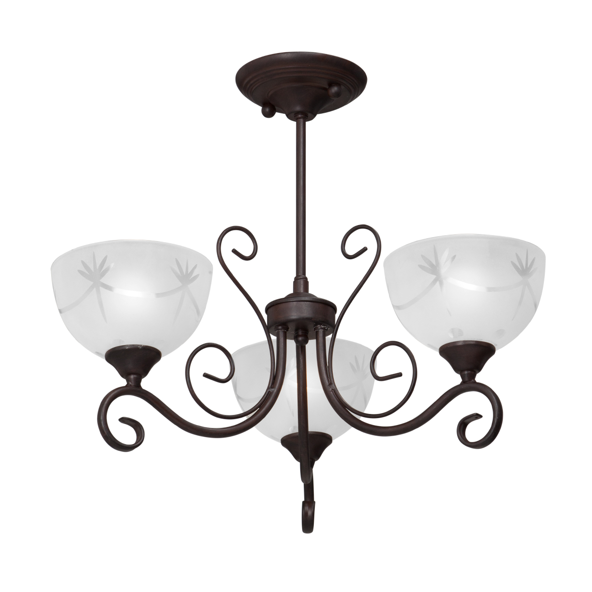 Люстра V3730-7/3PL, 3хЕ14 макс. 60Вт коричневый матовый Vitaluce Люстра V3730-7/3PL, 3хЕ14 макс. 60Вт коричневый матовый Vitaluce