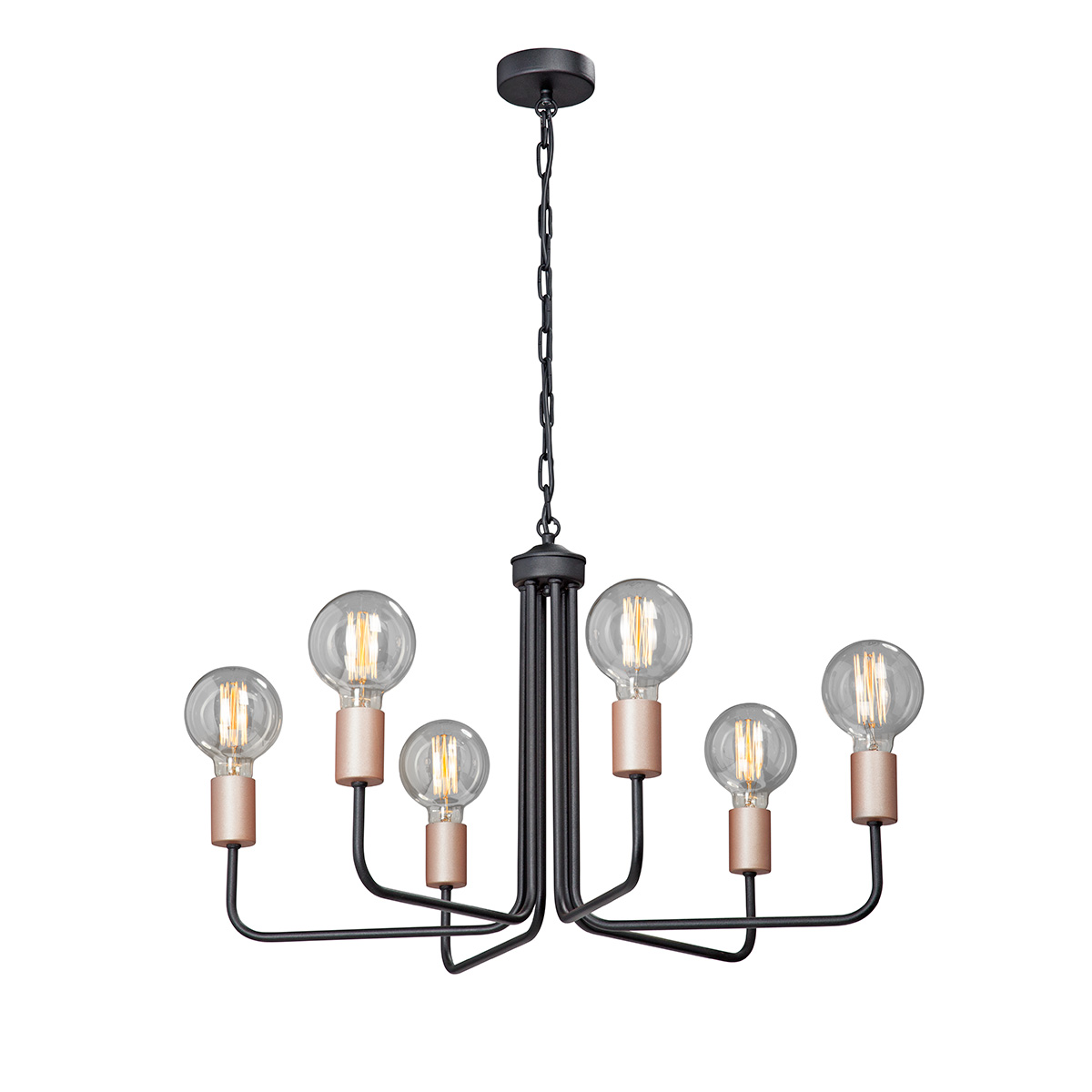 Люстра V4525-1/6, 6хЕ27 макс. 60Вт чёрный матовый Vitaluce Люстра V4525-1/6, 6хЕ27 макс. 60Вт чёрный матовый Vitaluce