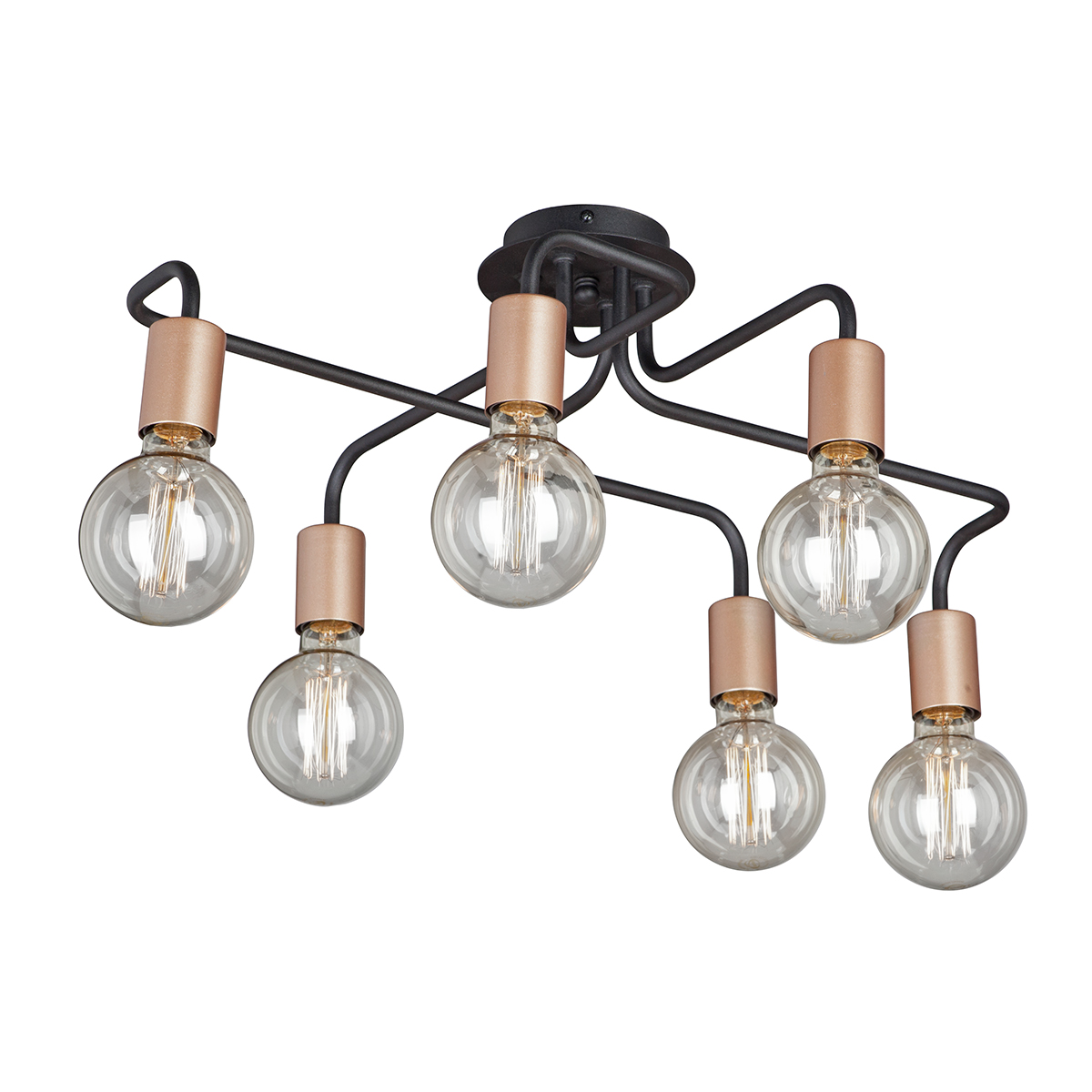 Люстра V4560-1/6PL, 6хЕ27 макс. 60Вт чёрный матовый Vitaluce Люстра V4560-1/6PL, 6хЕ27 макс. 60Вт чёрный матовый Vitaluce