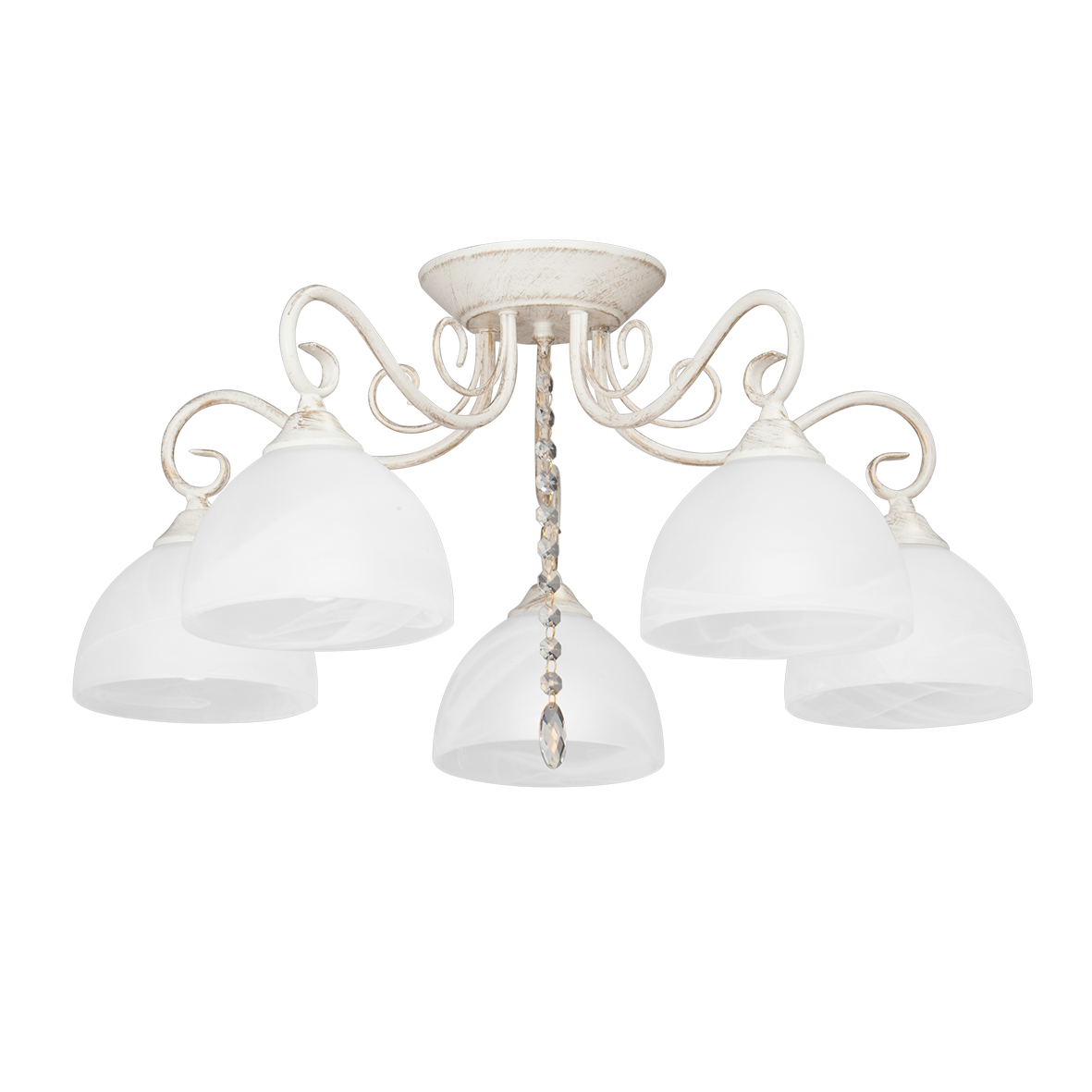 Люстра V3498-0/5PL, 5хЕ27 макс. 60Вт белый матовый с золотом Vitaluce Люстра V3498-0/5PL, 5хЕ27 макс. 60Вт белый матовый с золотом Vitaluce