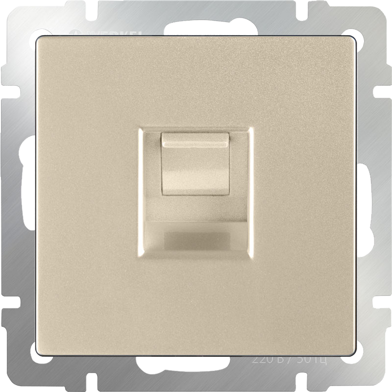 Телефонная розетка RJ-11 (шампань) WL11-RJ-11 Телефонная розетка RJ-11 (шампань) WL11-RJ-11