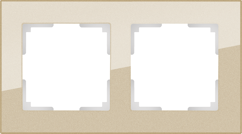 Рамка на 2 поста (шампань) WL01-Frame-02 Рамка на 2 поста (шампань) WL01-Frame-02