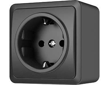 Розетка Vilma SL+250, c заземлением, антрацит Розетка Vilma SL+250, c заземлением, антрацит